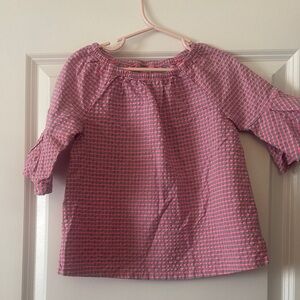 Cat & Jack Pink and Blue Checkered Kids Blouse